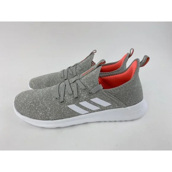 Adidas Cloudfoam Pure Metal Gray Women's Size 9.5 Sneakers Shoes Orange - Picture 10 of 12